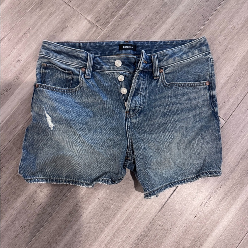 Express Women's Blue Denim Shorts
